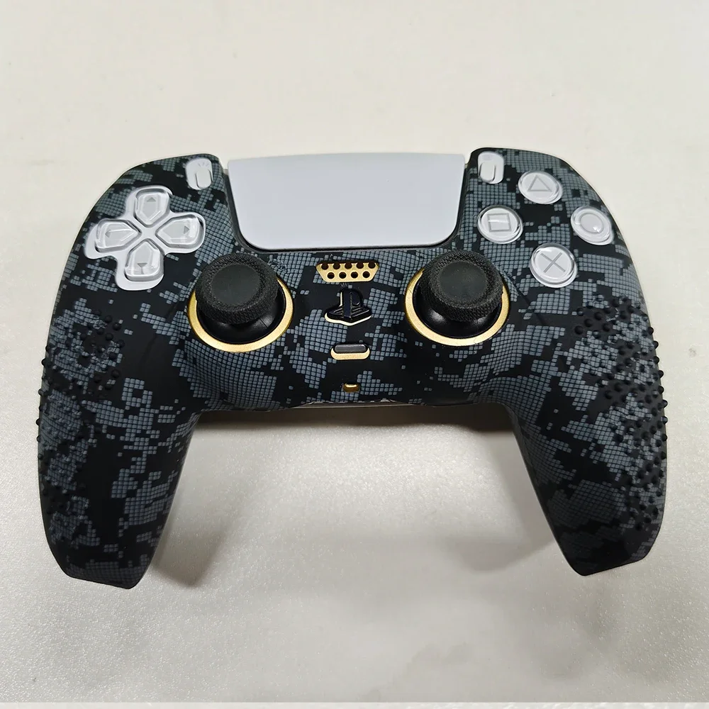 Controller Skin Shell for PS5 Controller Silicone Cover Case Rubber Thumb Grip Gaps Touch Pad Sticker Sponge For PS5 Fit In Dock - view 6