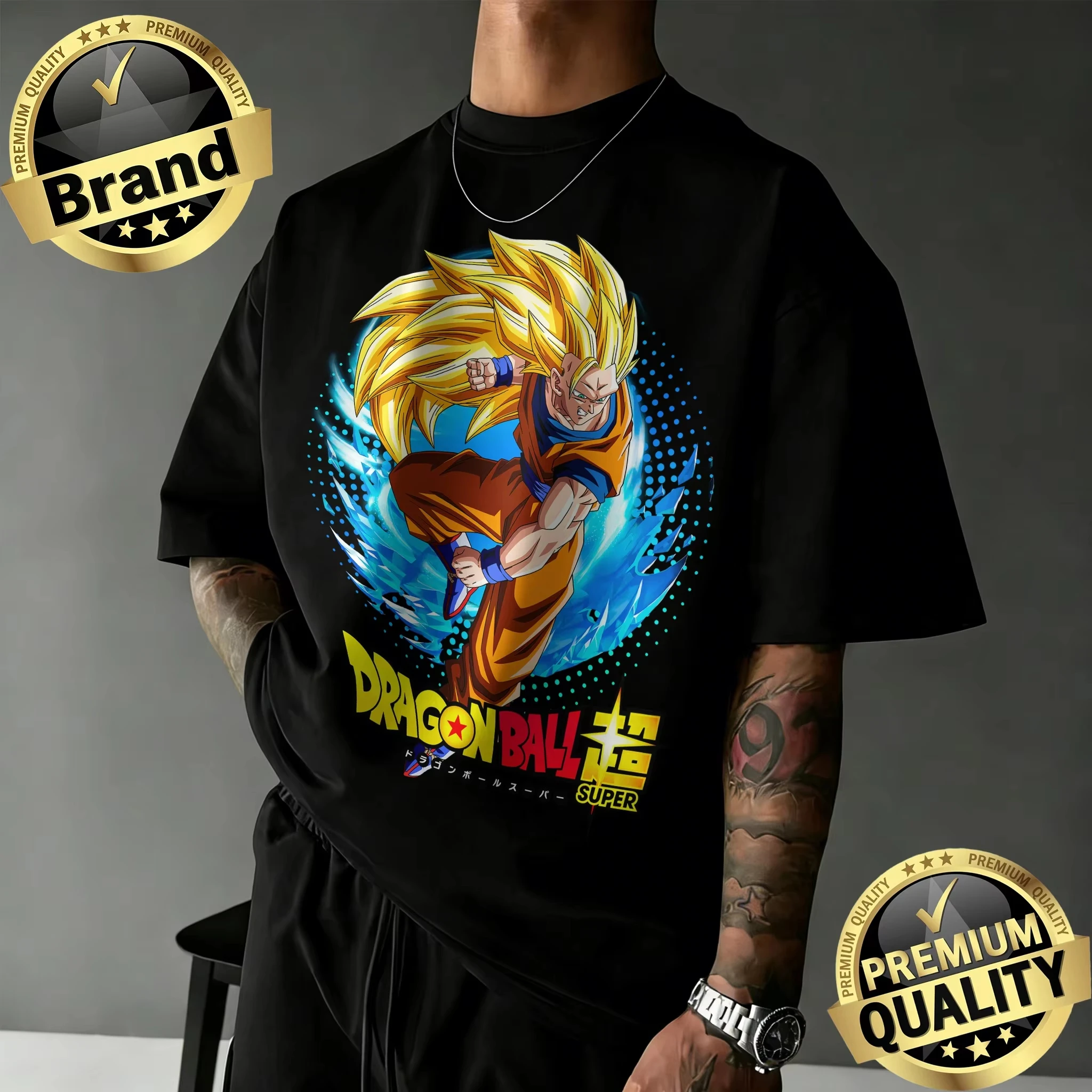 

2026 New Summer Dragon Ball 40th Anniversary Kakarot 100% Cotton Anime Printed T-shirt Extra Size Casual Streetwear Unisex Y2k