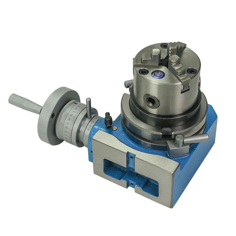 Horizontal Vertical Rotary Dividing Head Rotary Axis HV-6-125 with Tailstock   6 Inch 125mm 4inch 80MM Chuck for DIY Wood Router