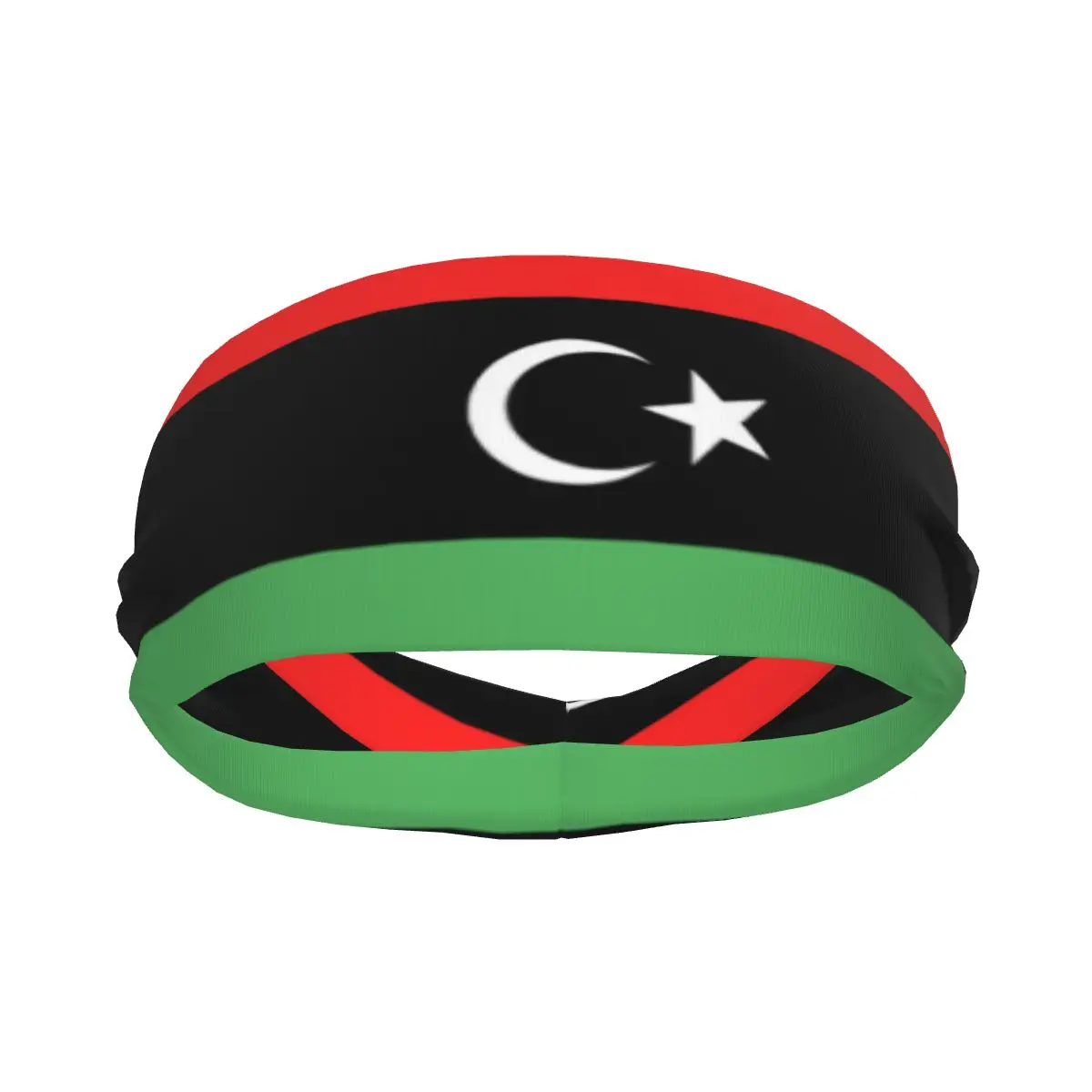 Sport Zweetband Ademende Hoofdband Zweet Haar Hoofdband Libya Vlag Yoga Hoofdband