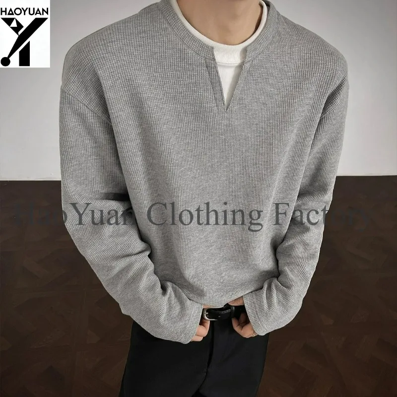 Men's Long Sleeved T-shirt Breathable Comfortable Casual Two Piece Outdoor Cycling Hiking Camping Home Office Men's Base Shirt