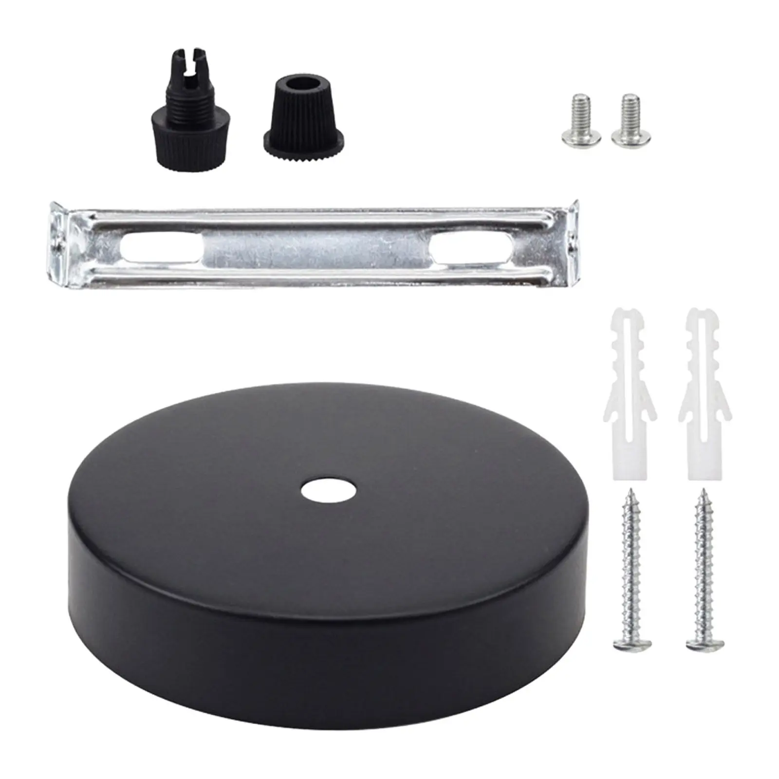1Set Round Base Ceiling Cover Plate Iron Material Ceiling Hole Cover Canopy Kit Pendant Light Mounting Plate DIY