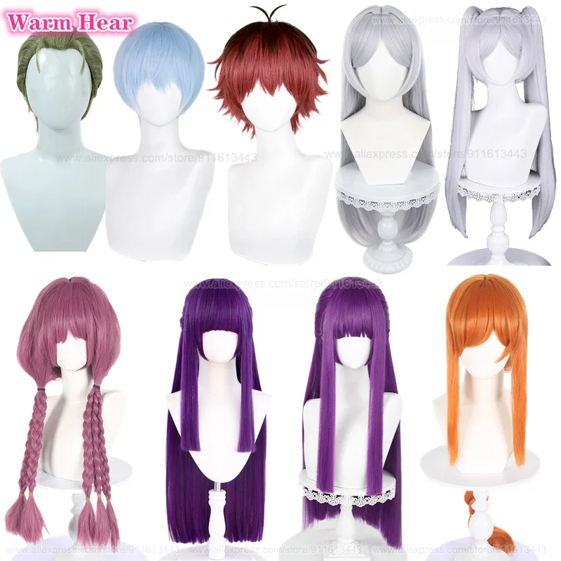 Pelucas de Anime Stark Sky Frieze helecho Aura Flame Heiter, pelucas de Anime resistentes al calor, fiesta de Halloween, gorro de peluca Unisex