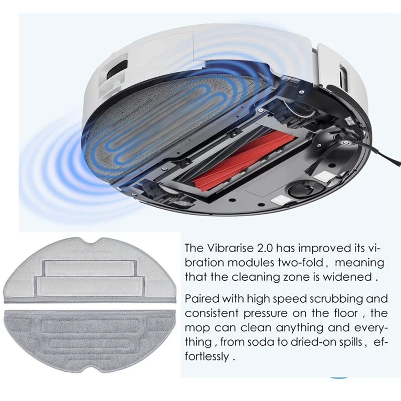 14PCS Washable HEPA Filter Mop Clothside Brush For Roborock S8 Pro Ultra /S8+/S8 Robot Vacuum Cleaner Replacement Accessories