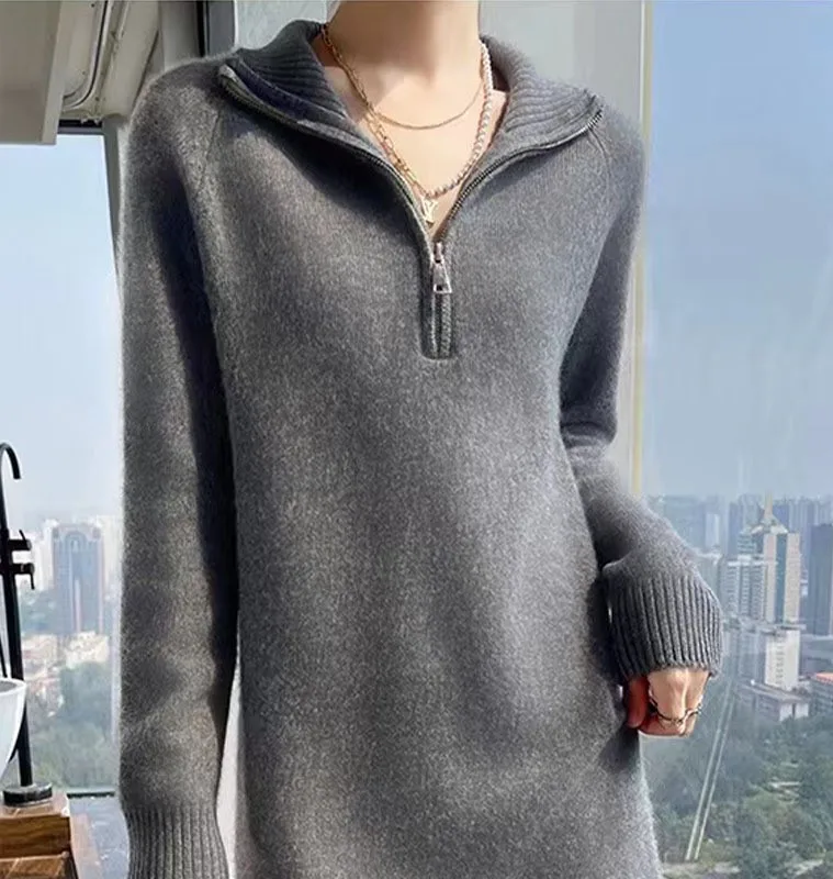 Knielengte truien voor dames truien truien dames unieke mock-tweedelige esthetiek kantoor dame prairie afslanken gebreide meisjes