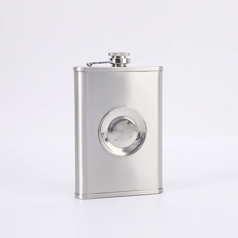 8 Oz Set Hip Flask Foldable Cup Stainless Steel Whiskey Vodka Wine Bottle Outdoor Alcohol Pot Bridesmaid Gift