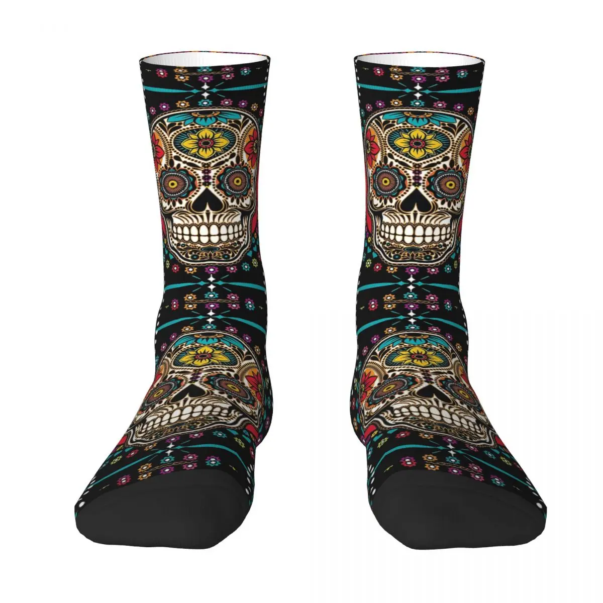 Dia De Los Muertos Day Of The Dead Sugar Skull Socks Sports 3D Print Boy Girls Mid-calf Sock