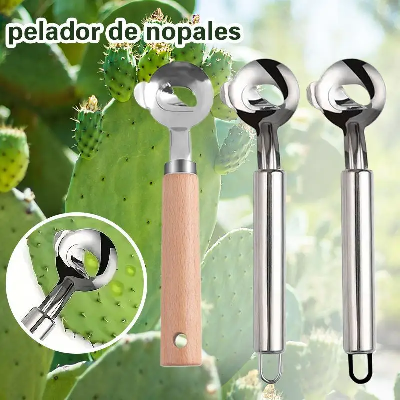 Stainless Steel Cactus Peeler Spoon 1Pcs Spoon Shaped Peeler for Home Kitchen Manual Tool N5Y7