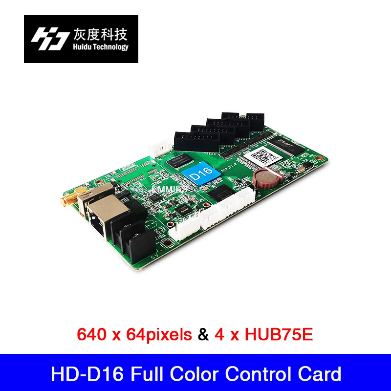 HD-D16 Asynchronous Full Color LED Controller Card Support Wi-Fi / U-disk / Ethernet / 4G Control Range 640 x 64 Pixels