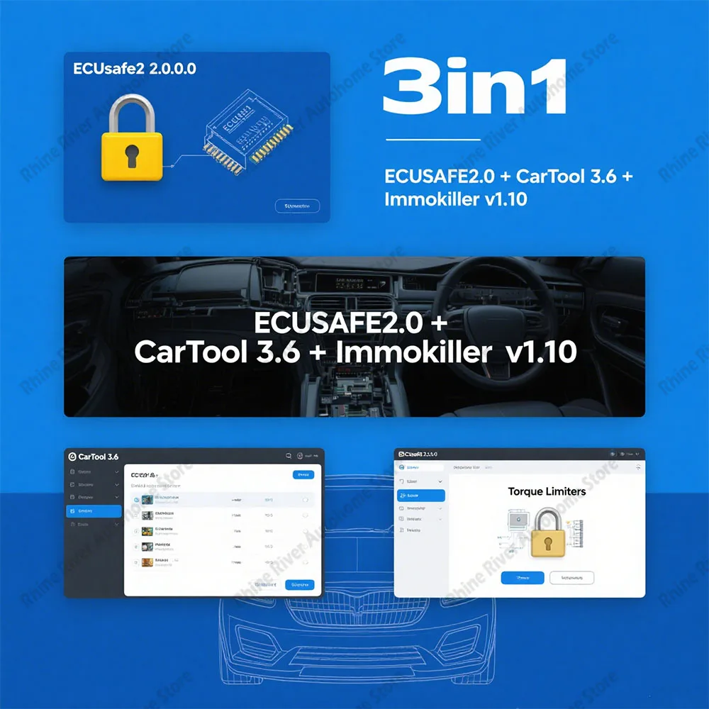 

Latest ECUSafe 2.0 with ImmoKiller V1.1 Car Tool Chip Tool Software Update Alldata ECU ECM 2.0 Install for Automotive Repair