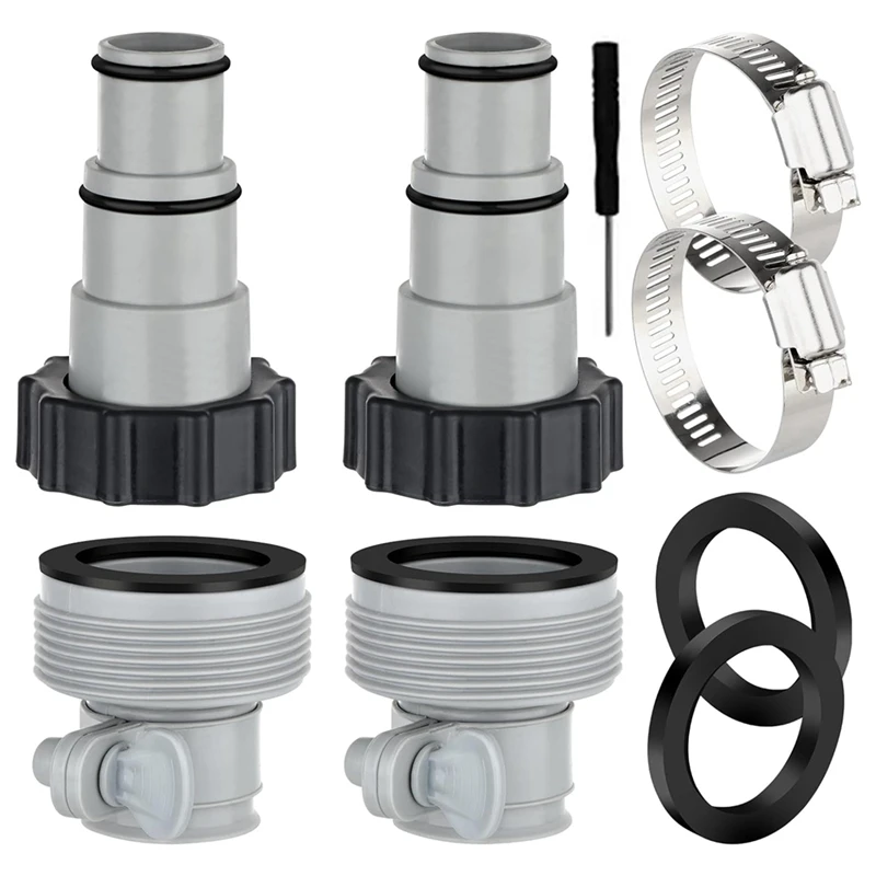 Swimming Pool Hoses Adapter Type A/B Connector For 1.25Inch And 1.5Inch Hoses For Intex Filter Pump, Salt Water Systems