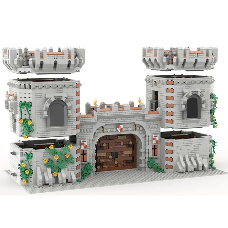 Technische Moc Bricks Fortress Model Middeleeuwse Kasteel Poort Modulaire Bouwstenen Geschenken Speelgoed Voor Kinderen DIY Sets Assembleren