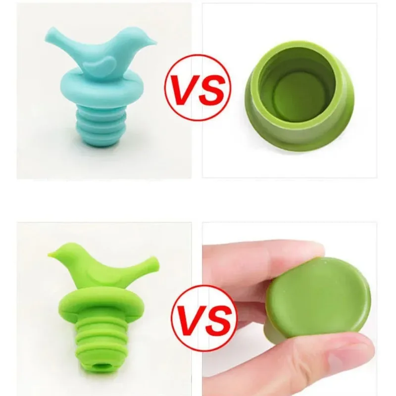 Silicone Wine Stopper Leak Free Wine Bottle Cap Fresh Keeping Sealers Beer Beverage Champagne Closures for Bar Accessories