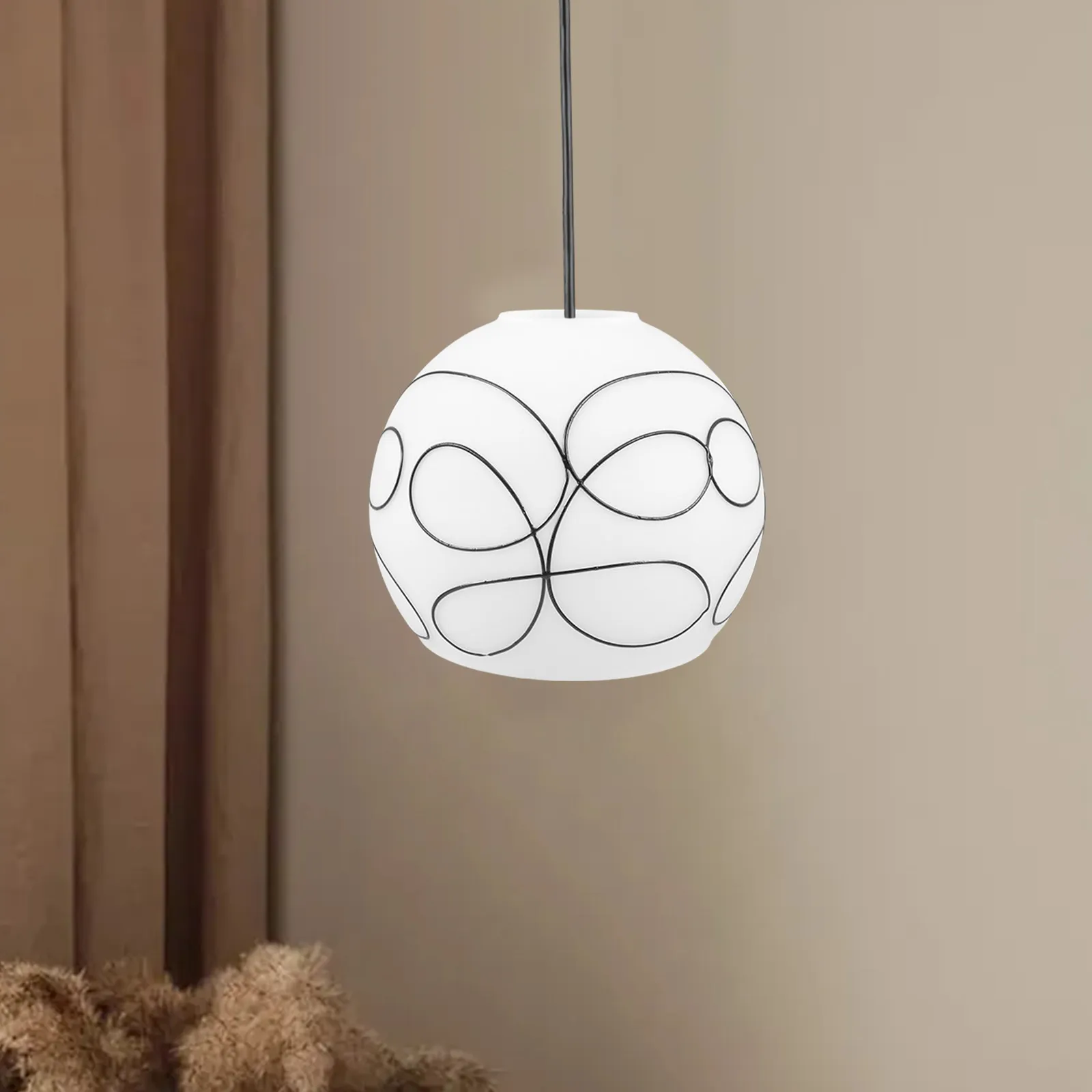 Round Frosted Glass Lamp Shade Replacement E27 Light Diffuser for Pendant Wall Sconce Table Lamp Decorative Lighting