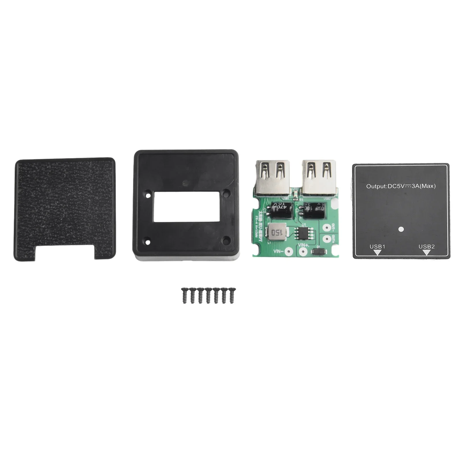 DIY Solar Panel Regulator Controller, Double USB Power Charger Kit, High Efficiency, 5V 20V Input Voltage, 3A Max Output Current