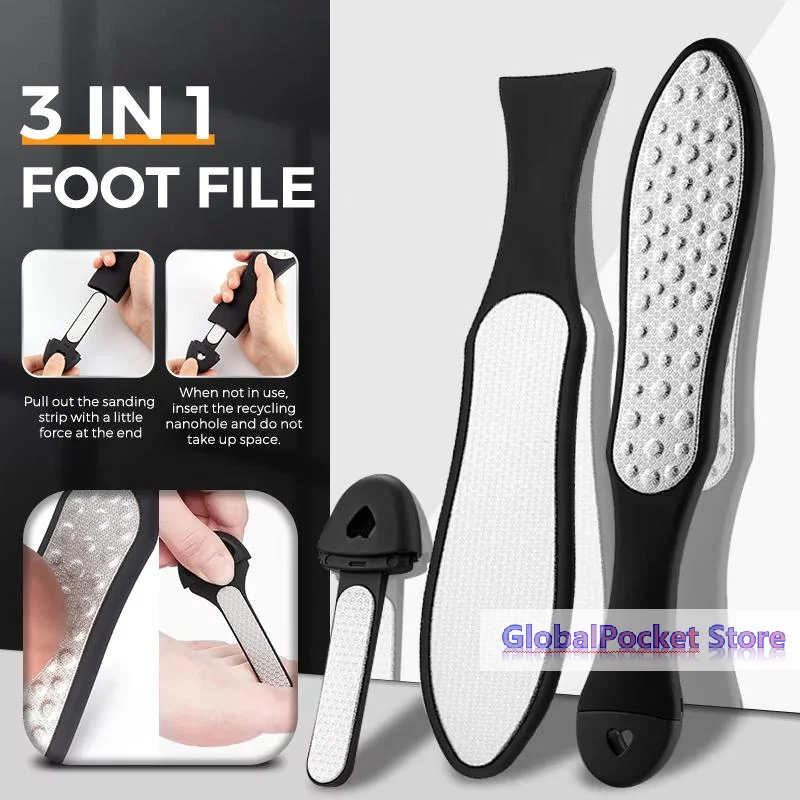 [TG823]1Pcs Foot File Pedicure Tool Coarse Fine Grinding Surfaces Remove Dead Skin Calluses For Home Foot Care