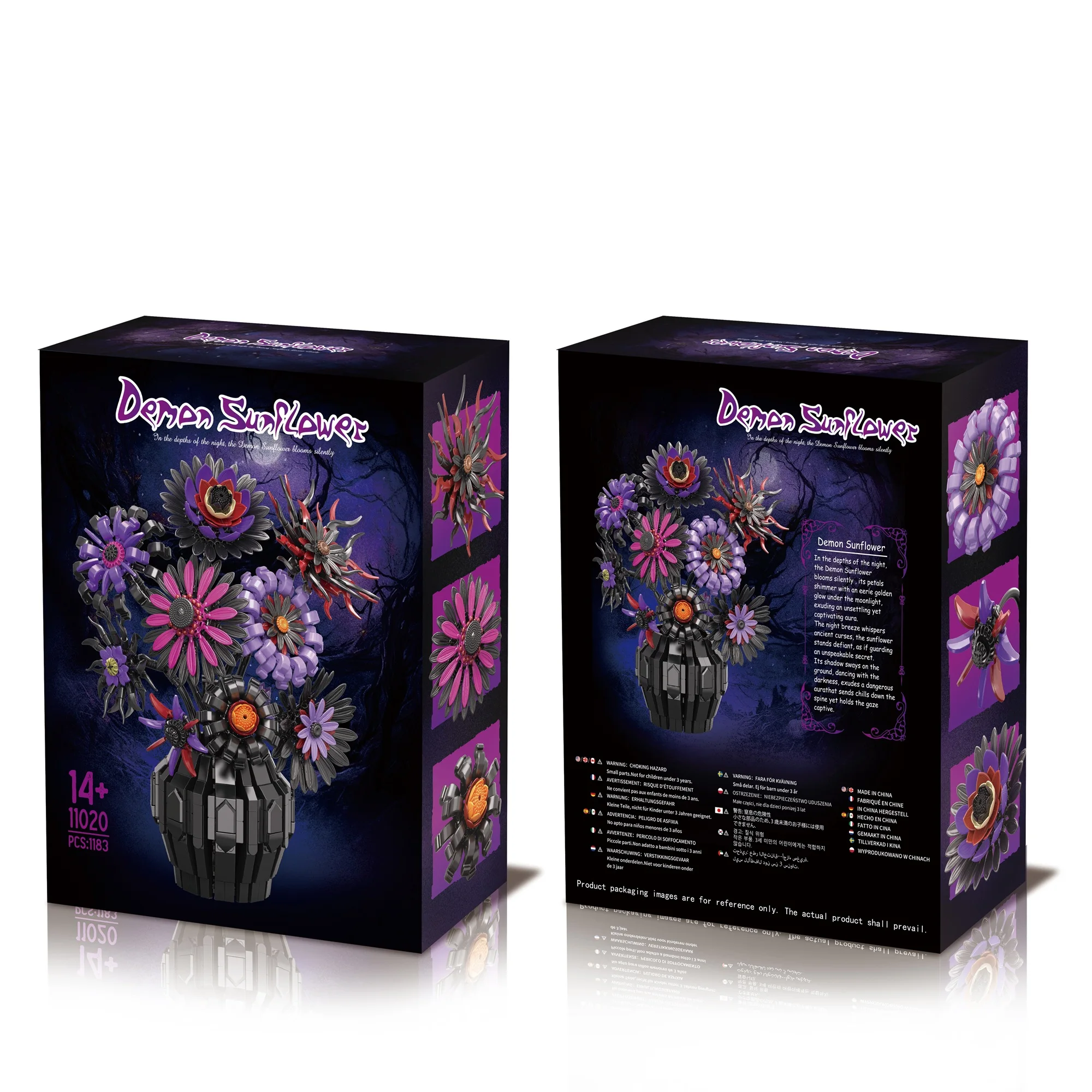 1183 قطعة مجموعة مكعبات بناء عباد الشمس نموذج التجمع لعبة ديكور المنزل الإبداعي لعبة تعليمية للأطفال هدية عيد ميلاد