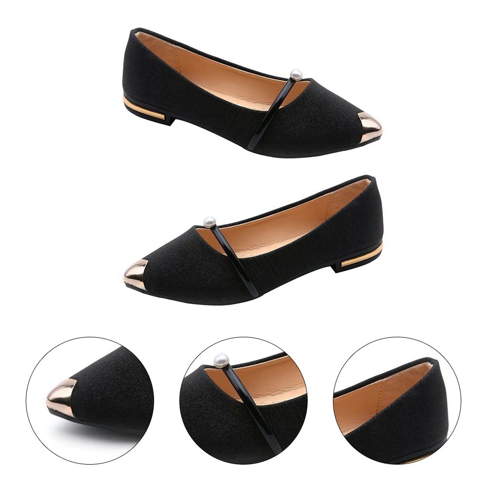 

Pearl Pumps Women Flat Sandals Shoes for Flats Elegant Summer Dressy Black Comfortable Woman