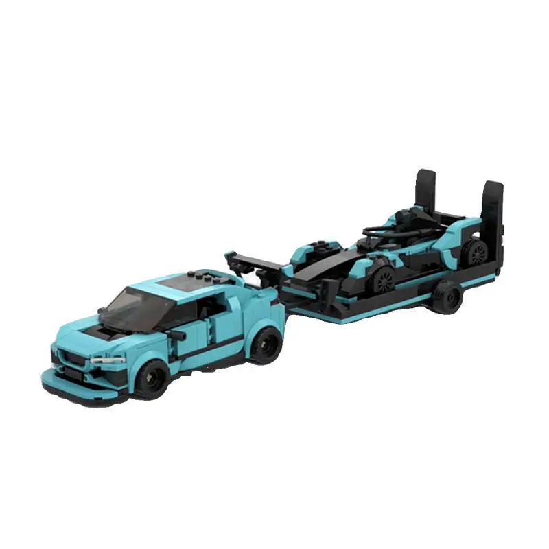 MOC  iPace and trailer Speed Champions Sports Cars Building Blocks Bricks Set Kids Toys Gifts For Boys & Girls