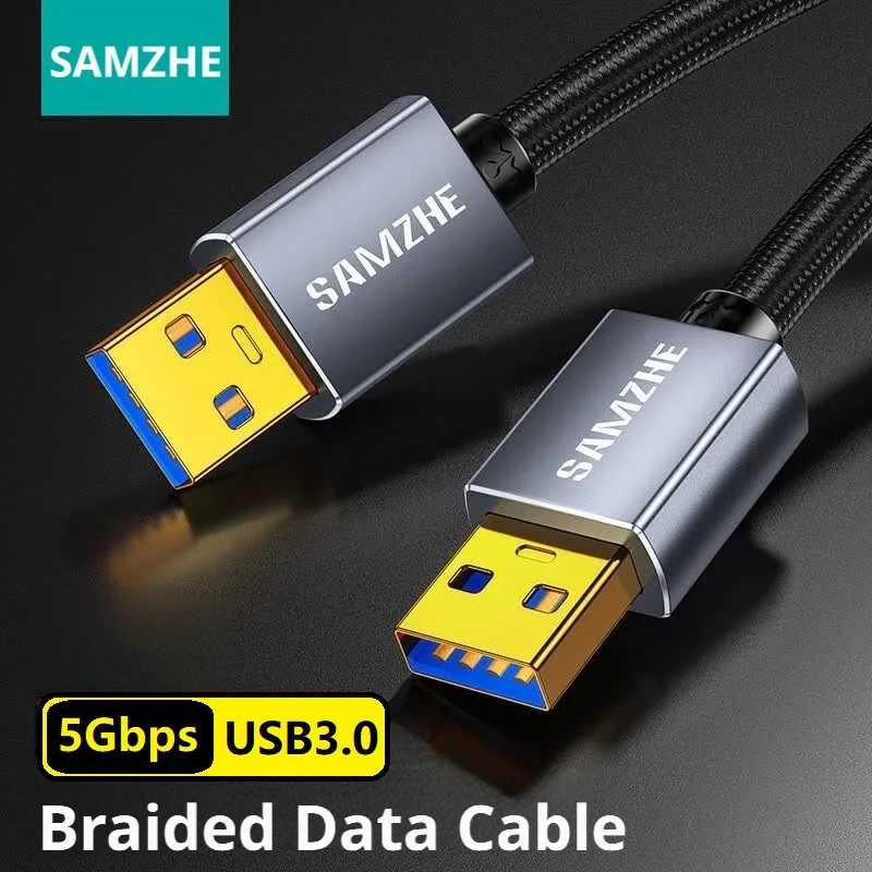 SAMZHE USB to USB 3.0 Extension Cable Male to Male Type A USB 2.0 Extend Cable For Hard Drive TV Box Laptop USB to USB Cable