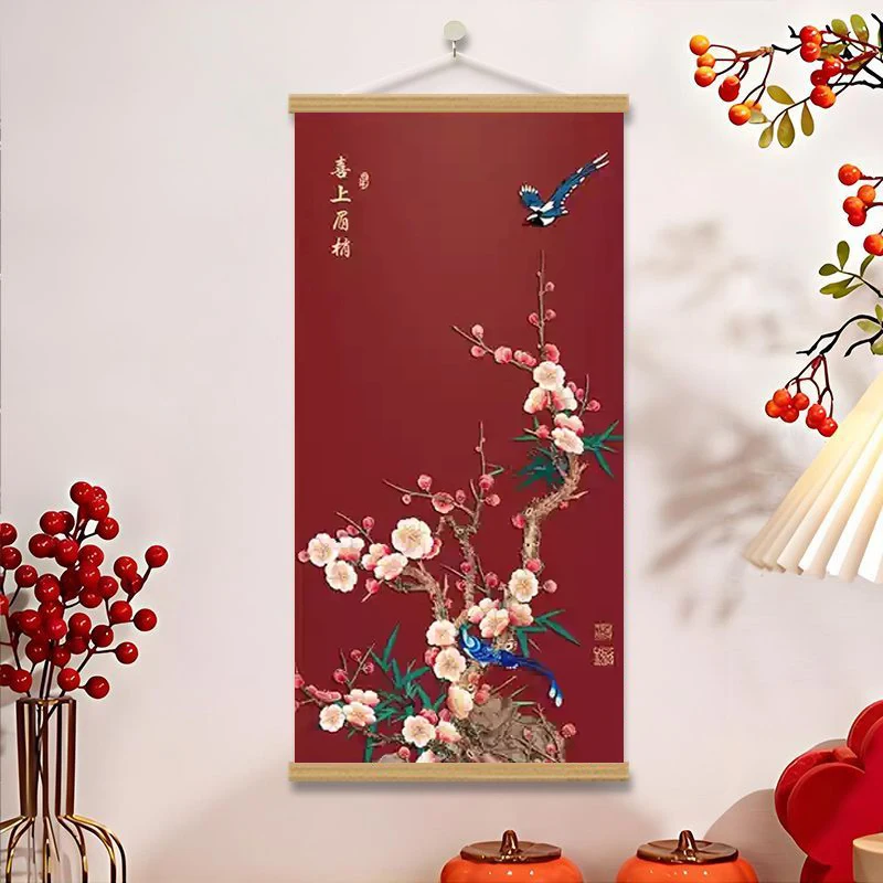 New Chinese style flower and birds entrance decoration painting, good symbolism of flower and bird hanging paintings