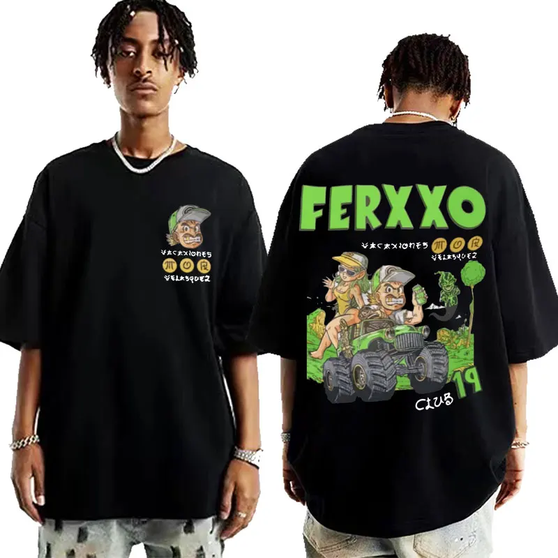 Limited Rapper Feid Ferxxo T Shirt No Le Temas A La Oscuridad Funny Graphic Tee Shirt Men's Fashion Cotton Oversized T-shirt Man