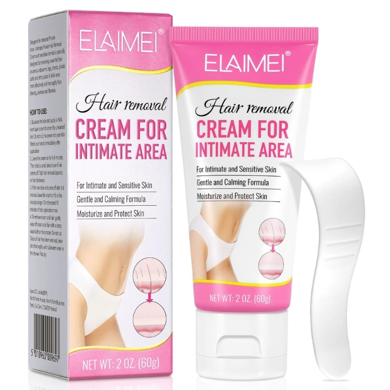 Intimate Private Hair Removal Cream for Unwanted Hair in Leg Underarms Private Parts Pubic Bikini Area Painless