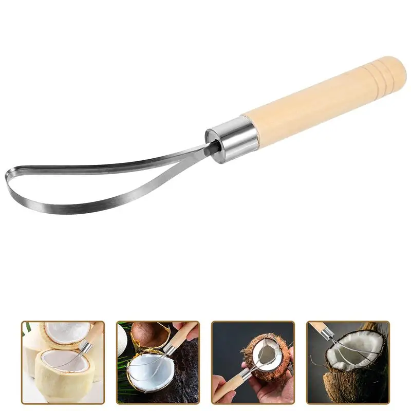 

Stainless Steel Coconut Meat Meat Remover Tool Scraper Coconut Shred Grater Fruit Vegetable Tool Kitchen Coconut Tools