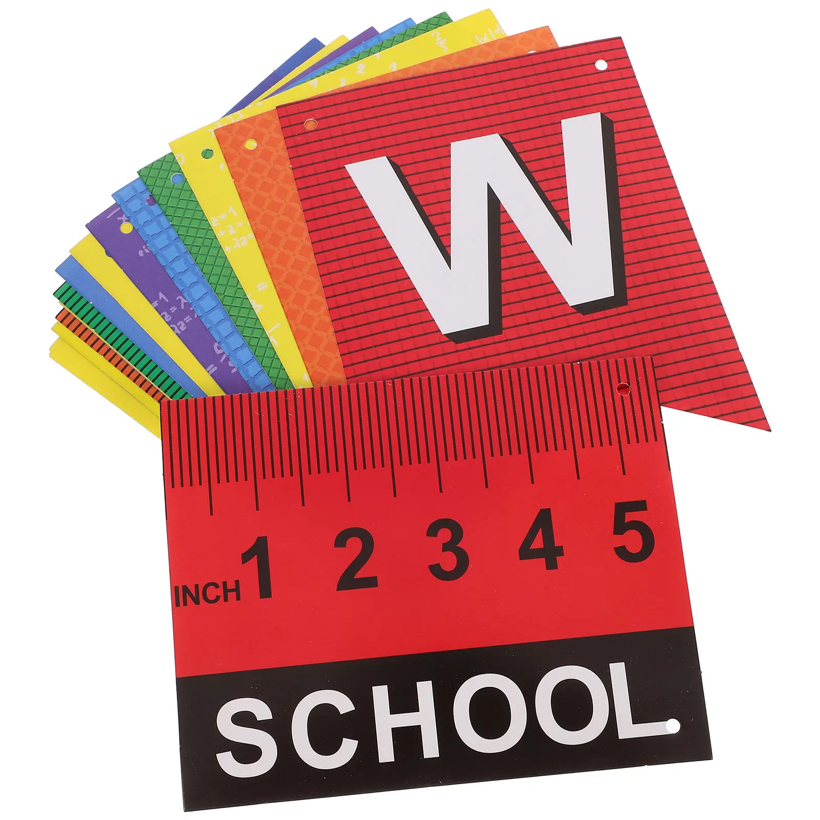 1 set Halloween Christmas New Year Back To School Banner Paper Flag Banner Door Banner Paper Garland Set Door Banners Party