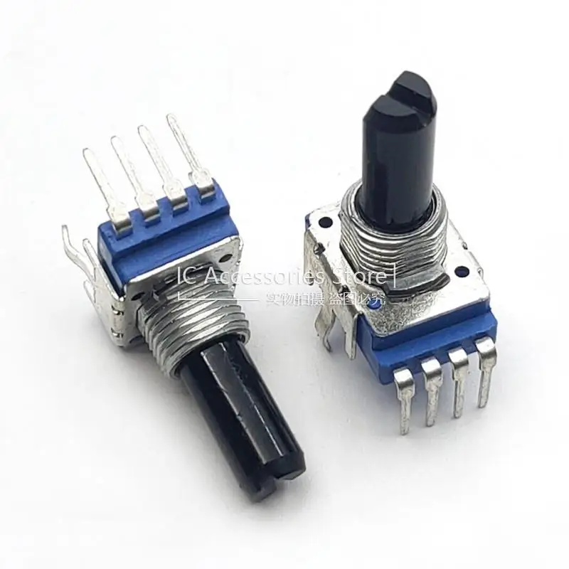 5PCS Mono Potentiometer RK11K Type B1K 5K 10K 50K 100K 200K 4 Foot potentiometer Volume Adjustment B10K B103 Shaft Length 18MM