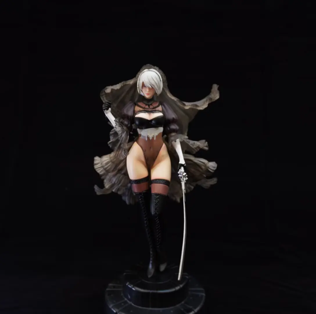 

32Cm game Muse Neil mechanical era, wedding dress 2B lady, double-headed statue figure model pvc gifts boy
