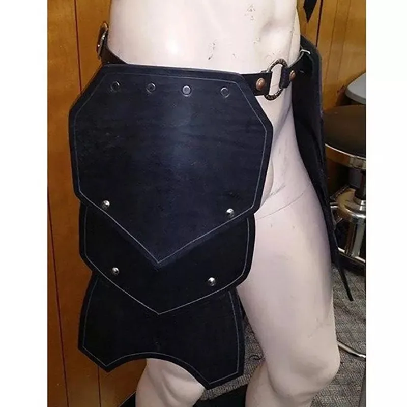 Kostum Cosplay Renaisans Abad Pertengahan Sabuk Kulit PU Tasset Armor Viking Knight Ranger Rok Pertempuran Gothic Steampunk Faulds LARP