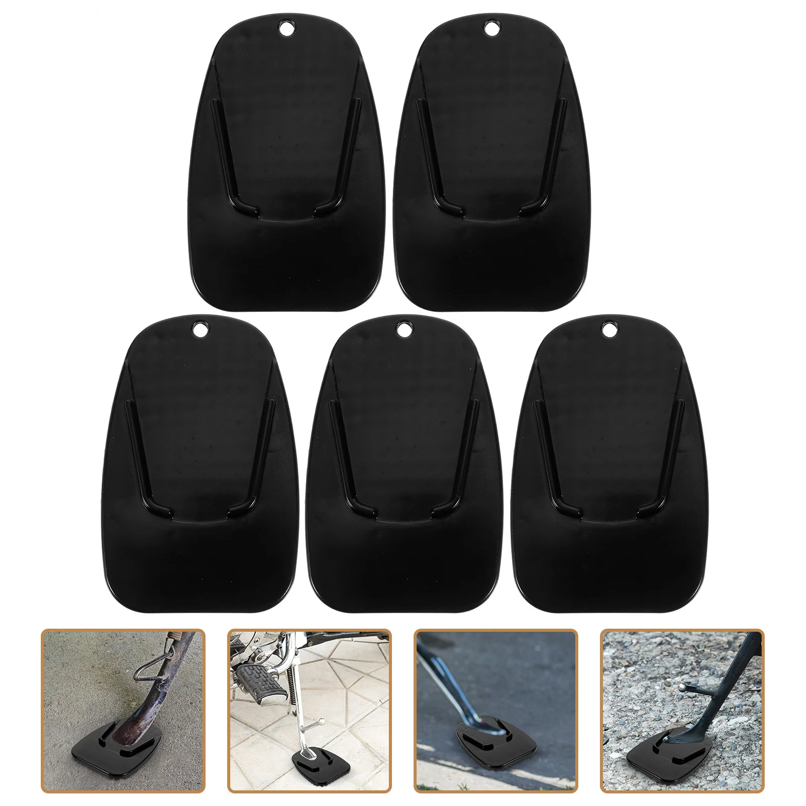 

5Pcs Motorcycle Side Stand Pads Lightweight Portable Kickstand Pad for Stable Parking Motorbike Support Cushion