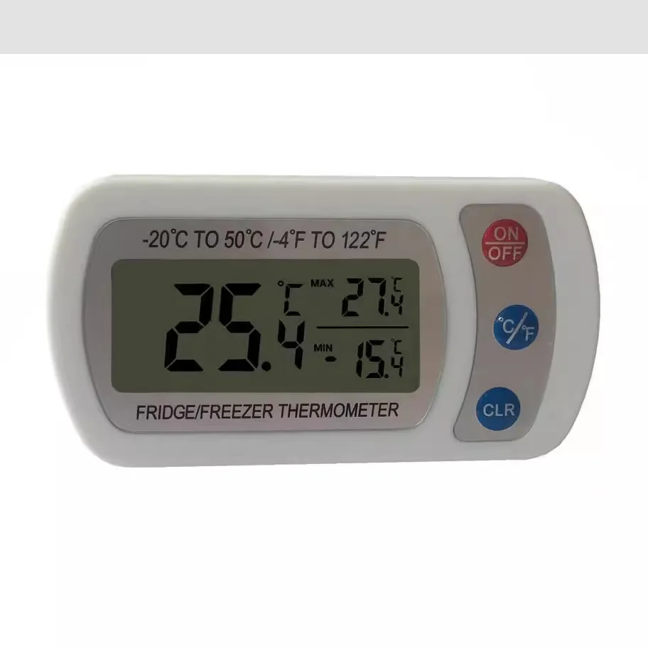 High-Precision Waterproof Electronic Thermometer - Fridge Thermometer  Max/Min Memory for Refrigerator Temperature Monitoring