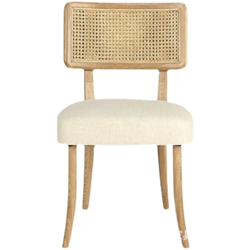 

Japanese-style household armrest dining chair medieval chair Nordic rattan chair B & B hotel stool
