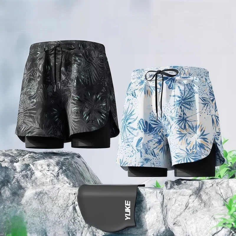 men's-swimming-trunks-quick-dry-large-size-professional-anti-embarrassment-thermal-spring-full-set-swimming-equipment