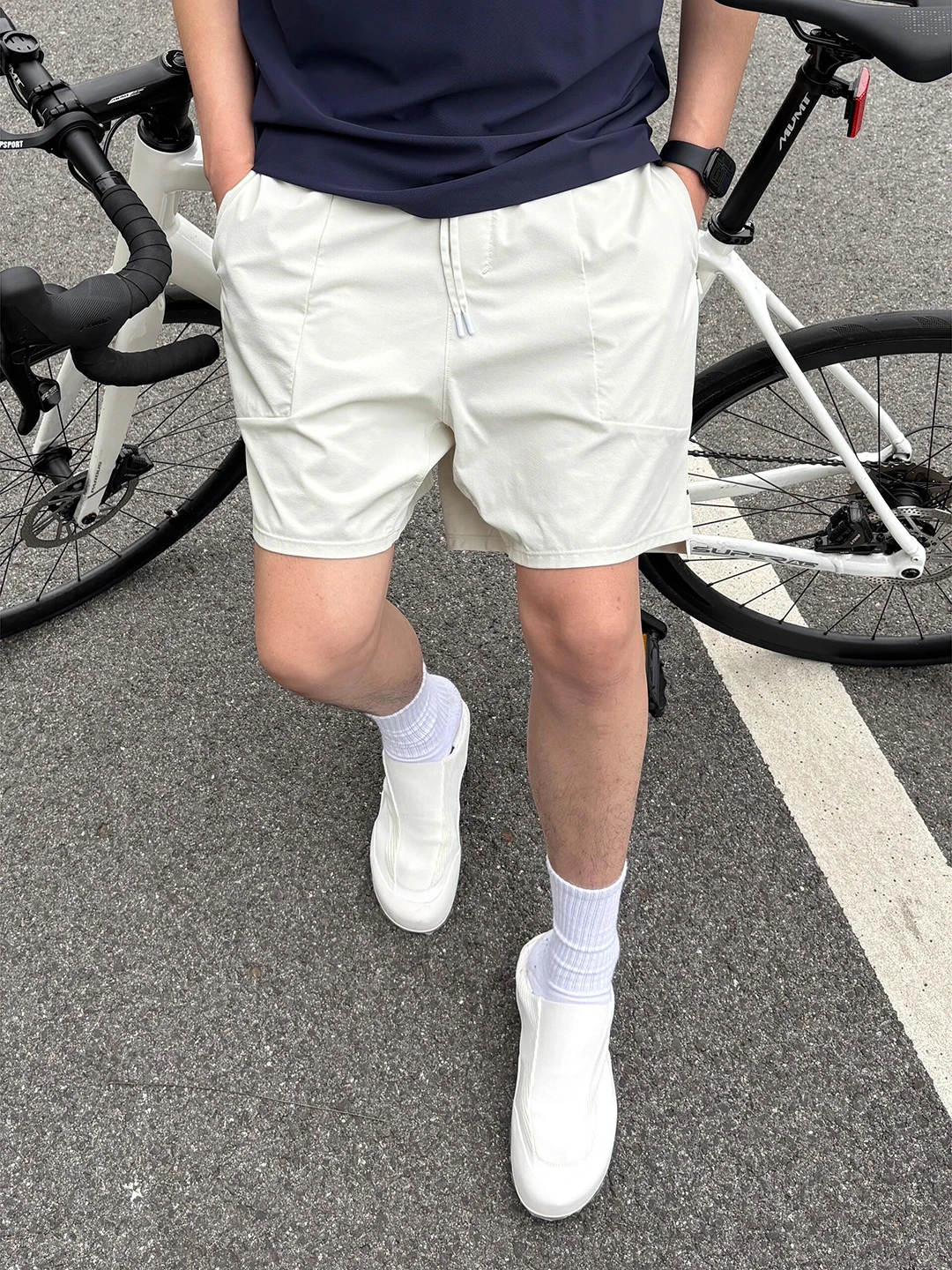 

Мужские спортивные брюки Cleanfit Quick Dry для лета, для активного отдыха и велоспорта, средней длины, в американском уличном стиле, с охлаждающим эффектом, длиной до колена