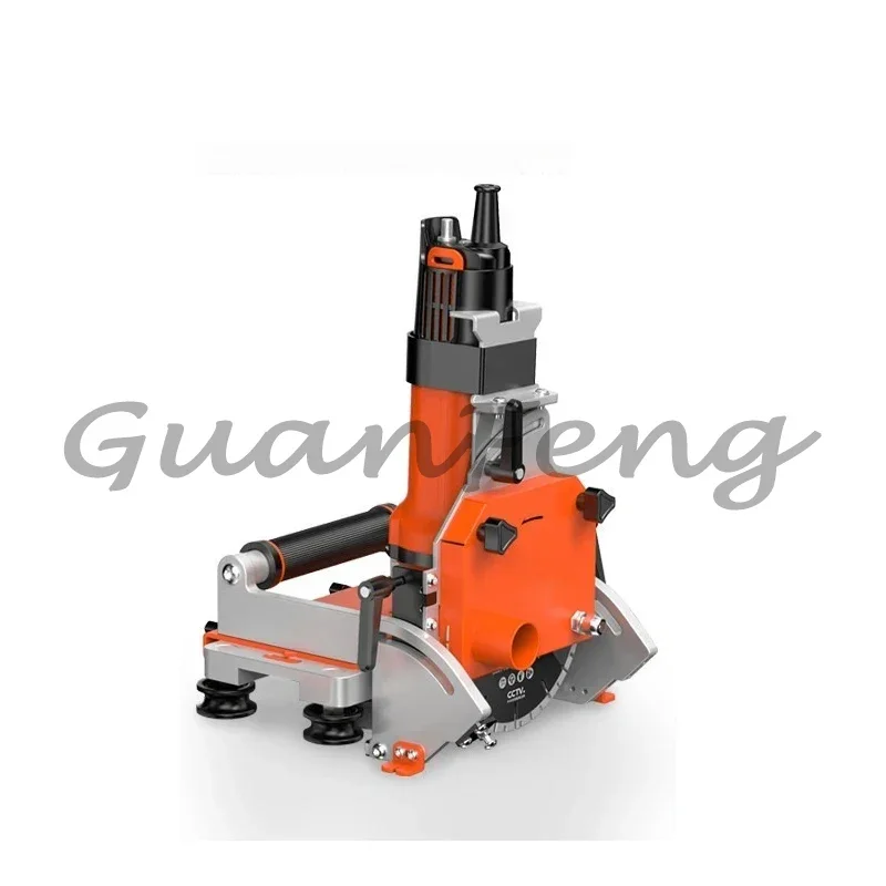 Electric Guide Rail Tile Cutting Machine for Stone Slabs, 45 Degree Chamfering & Straight Cutting with Saw Blade