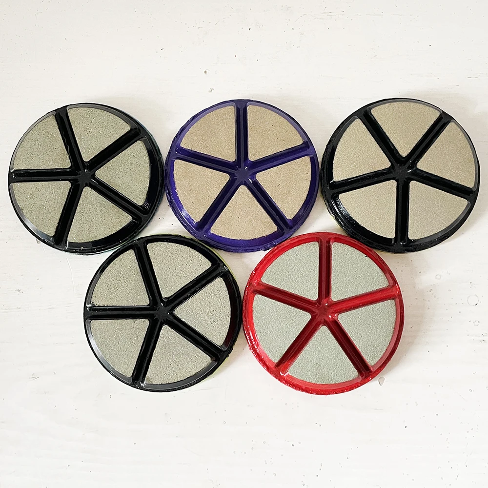 1Pc 3 Inch 80mm Epoxy Cured Floor Concrete Cement Refurbishment Polishing Diamond Grinding Block Grinding Disc Polishing Pad