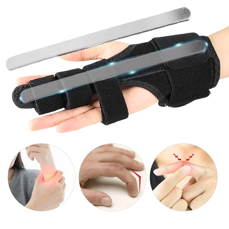 Detachable Metal Splint Brace for Fingers & Wrists  Adjustable Finger Stabilizer Support Guard for Daily Hand Finger Protection