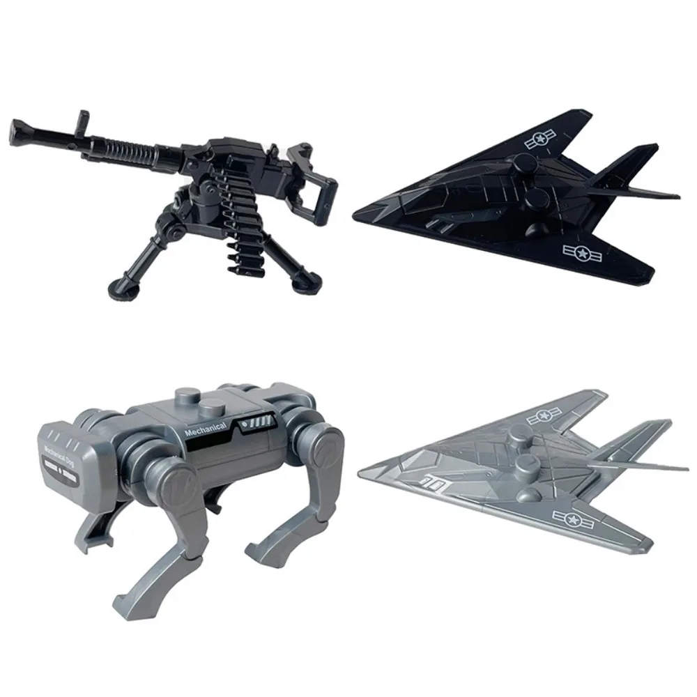 Ensemble de poupées de la seconde guerre mondiale, collection d'armes de la série militaire, sacs de sable, figurines à assembler, jouets Creeper pour enfants, jouets éducatifs