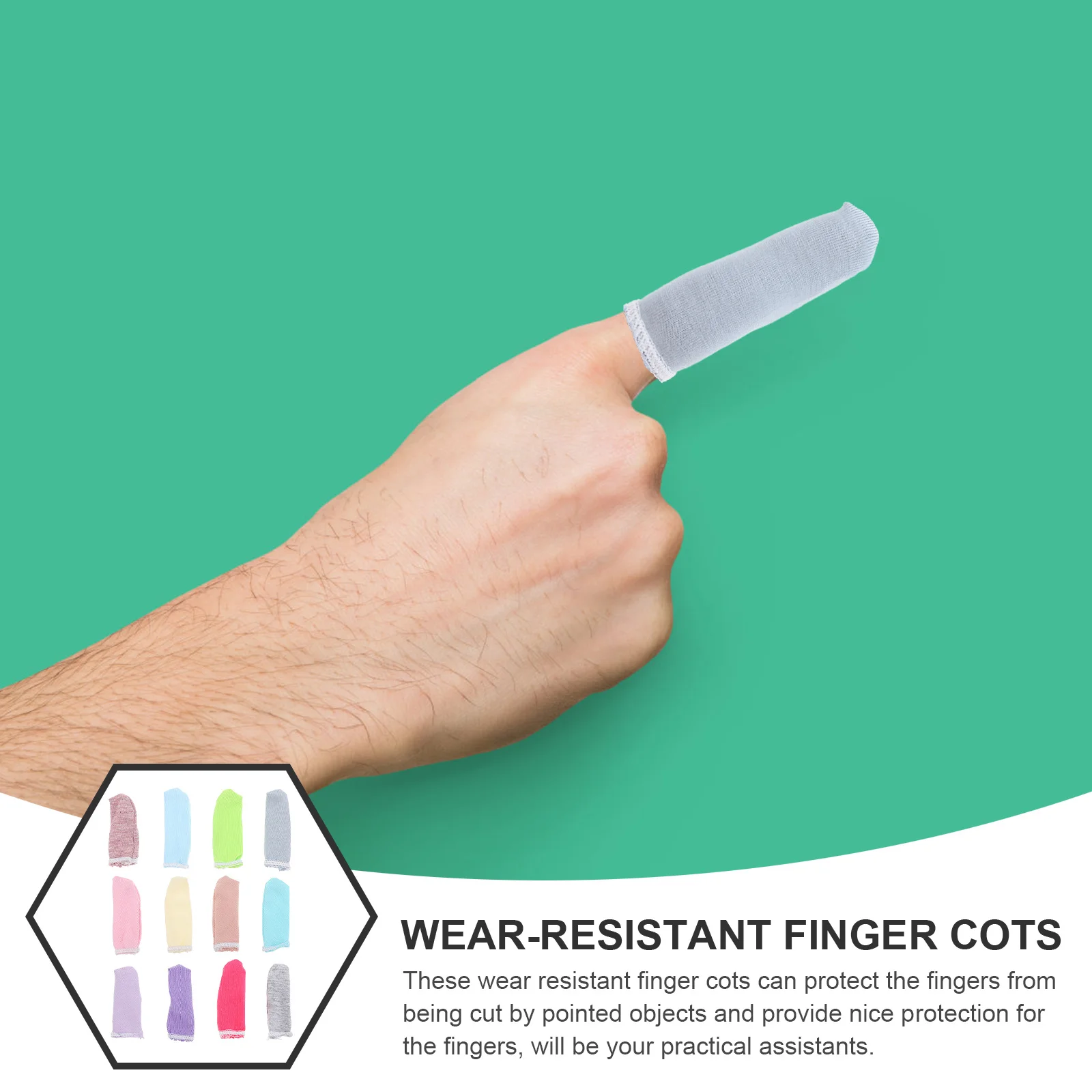 

100Pcs Finger Protective Covers Cotton Cloth Breathable Wear-Resistant Finger Protectors for Working Gardening Kitchen