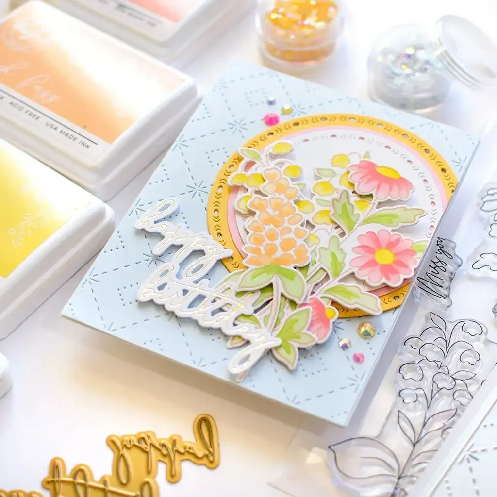 

Piggy Craft metal cutting dies cut die mold Sparkle diamond frame Scrapbook paper craft knife mould blade punch stencils dies