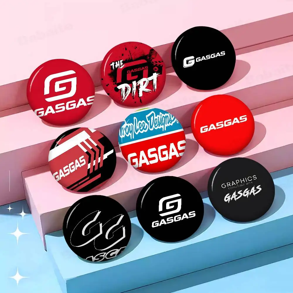 G-GasGas R-Red Motorcycle Soft Button Pin Bright Printed Icon Gift For Friends Badge Collar Brooch Lapel Pin Metal