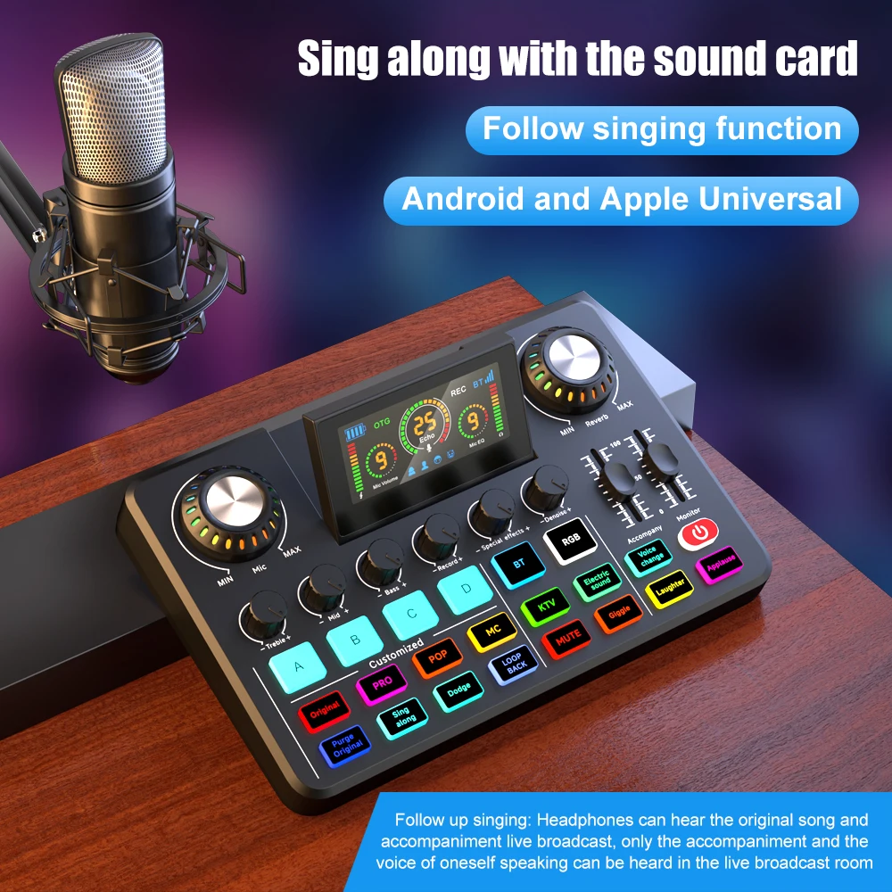 nxg-live-sound-card-audio-mixer-with-condenser-microphone-bluetooth-audio-interface-multiple-sound-effects-for-live-streaming