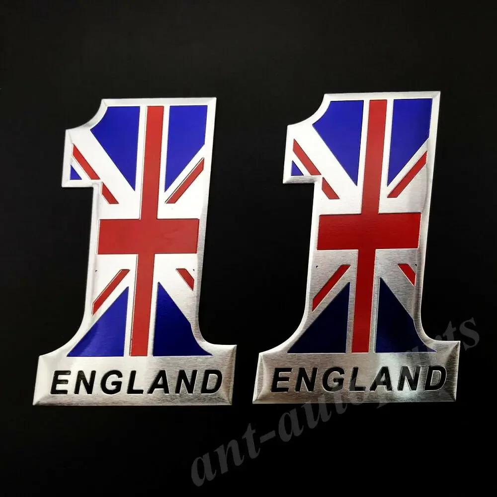 2x The Union Jack UK England NO.1 Flag Emblem Car Badge Motorcycle Tank Sticker