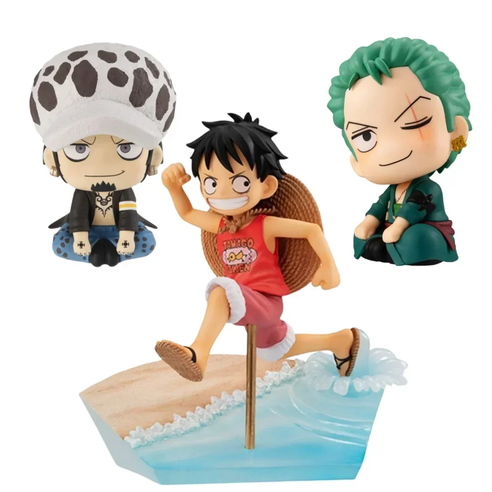 

Original MegaHouse Anime MH GEM ONE PIECE Child D.Water Law D.Luffy Roronoa Zoro Action Figures Toys for Boys Girls Kids Gifts