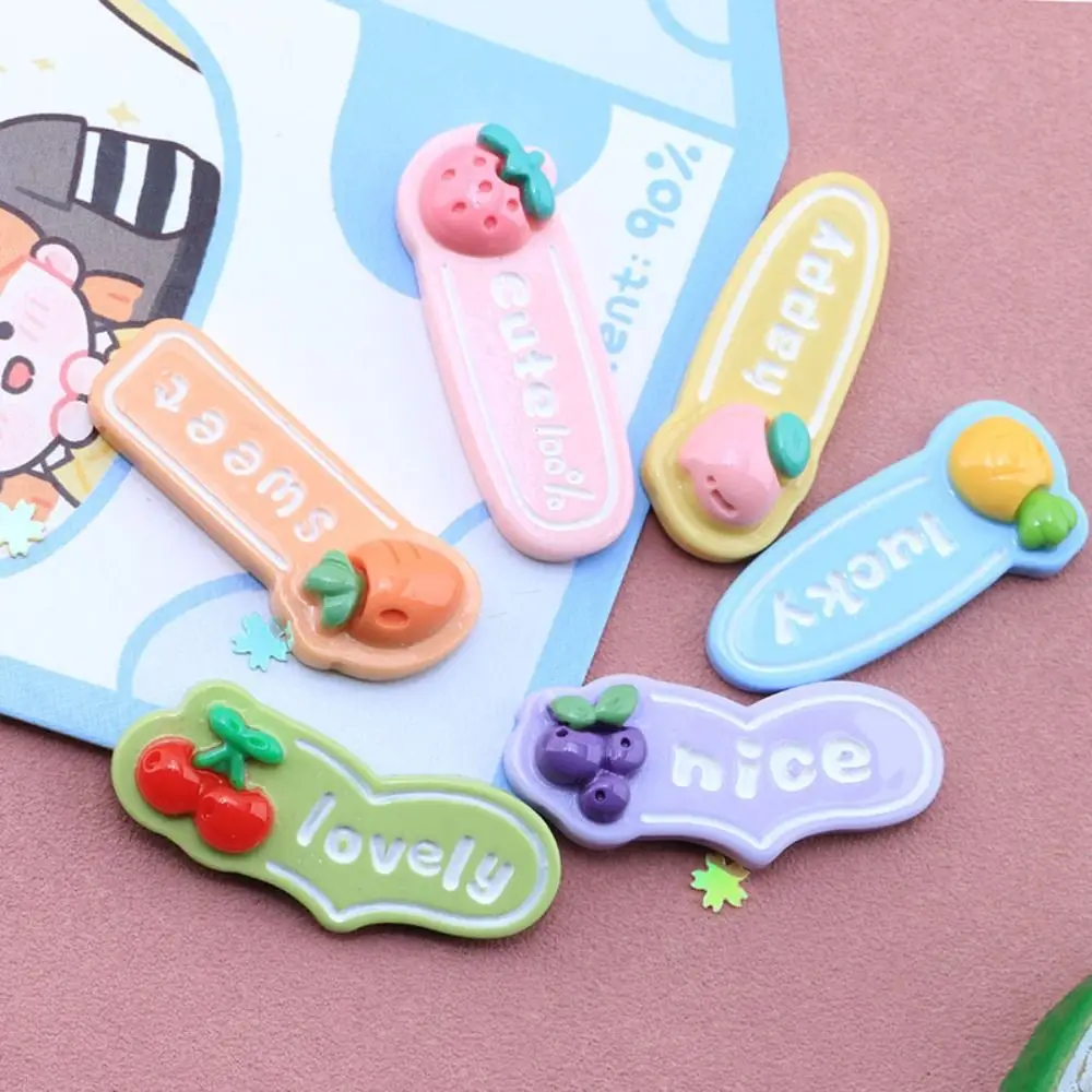 20pcs NEW Fruit Series Resin Slime Charms Cream Gel Scrapbooking Phone Case Decor Hair Clip Cute DIY Crafts Kids Toy