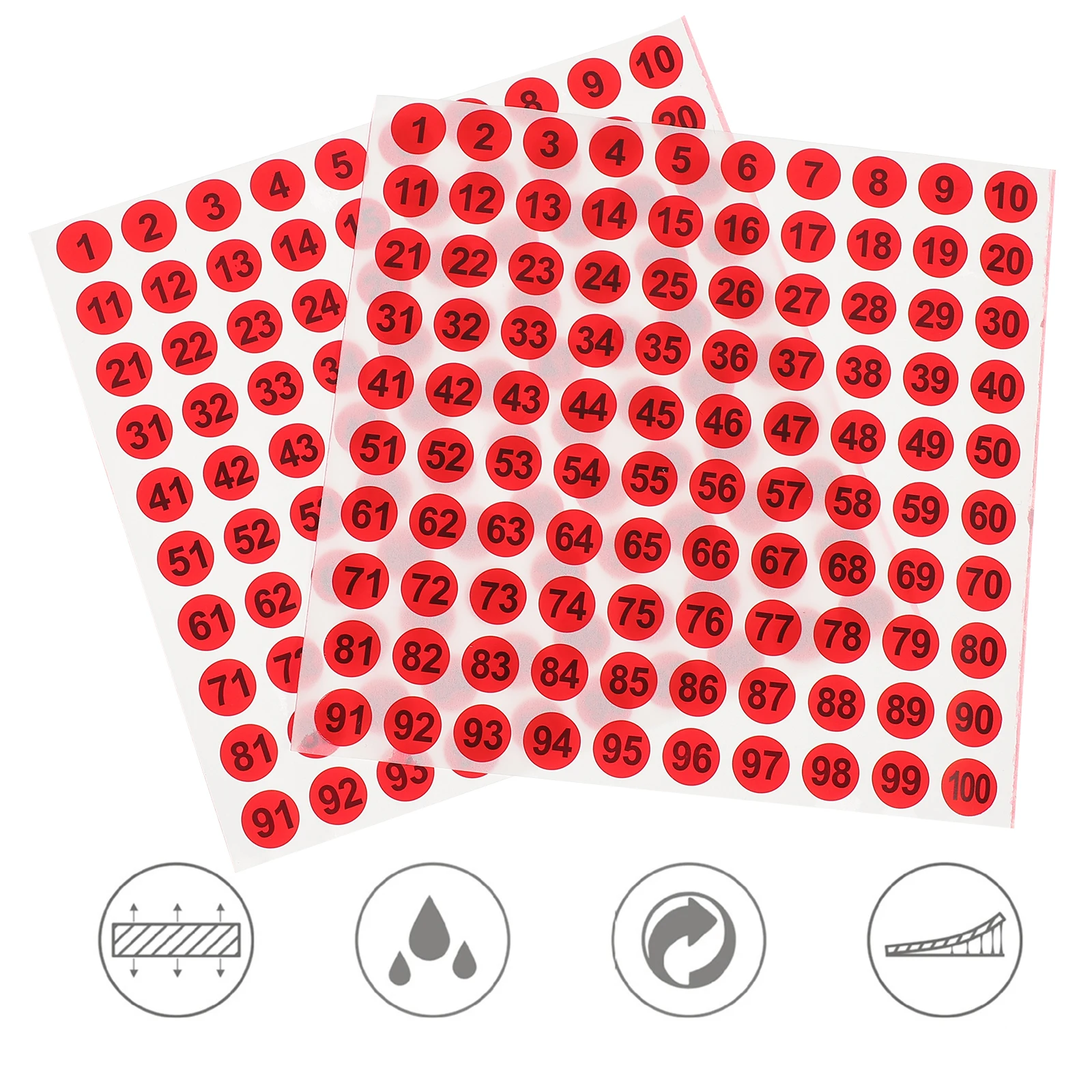 

Self-adhesive Label Number Sticker Numbers Marker Stickers Round Numbered Removable