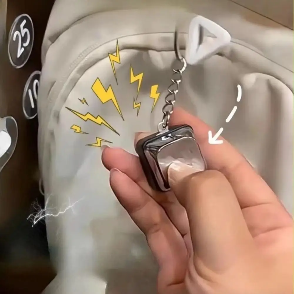 Mild Pulse Induction Electric Shock Keychain Solid Plastic Metal Key Ring Novelty Gag Compact Size Lightweight Design